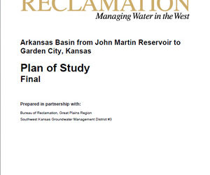 Plan of Study Arkansas Basin from John Martin Reservoir to Garden City, Kansas